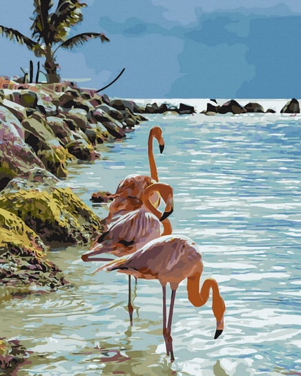 Malowanie Po Numerach Rajskie Flamingi 40X50 Twoje Hobby