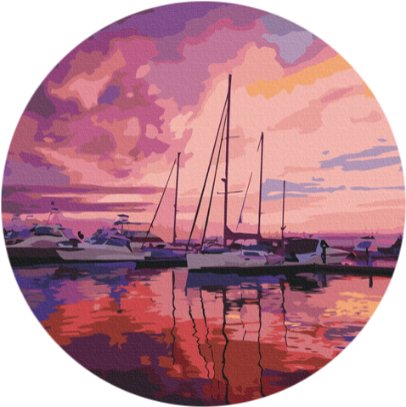 malowanie po numerach różowy świt w klubie jachtowym Twoje Hobby
