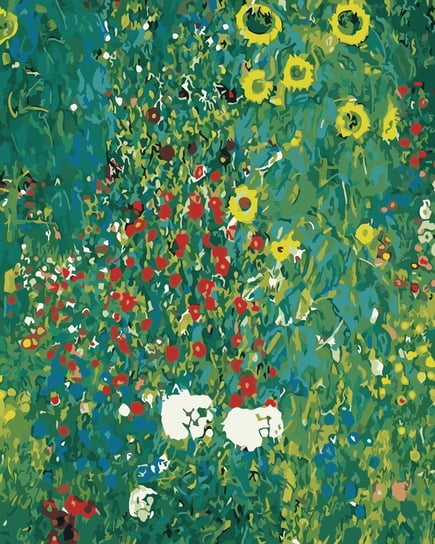 Malowanie po numerach Słoneczniki w wiejskim ogrodzie – Gustav Klimt ArtiFly