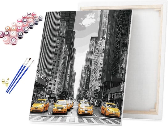 Malowanie po numerach Taksówki w Nowym Jorku NYC / beliart beliart