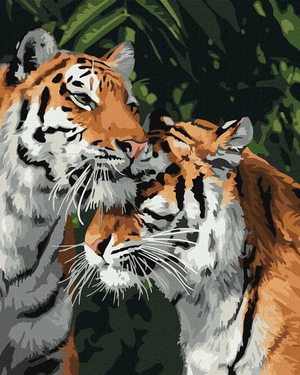 Malowanie po numerach. "Tygrys miłości" 40х50cm Ideyka