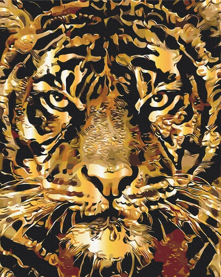 Malowanie po numerach, Tygrys ze złotą farbą Twoje Hobby
