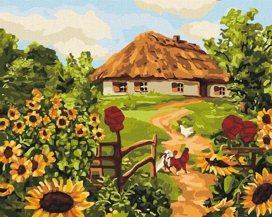 Malowanie po numerach. "Ukraińska chatka" 40х50cm Ideyka
