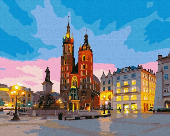 Malowanie po numerach. "Wieczór Kraków" 40х50cm Ideyka