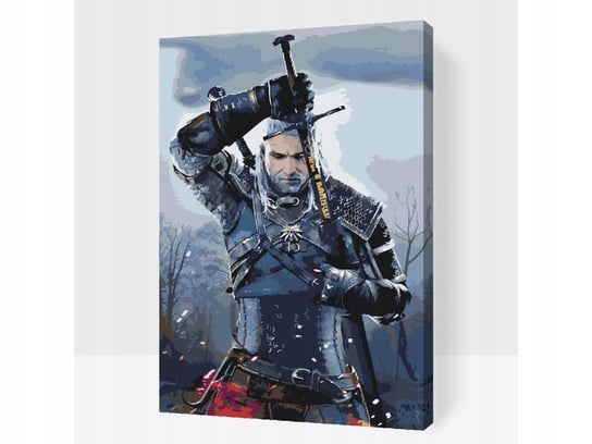 Malowanie Po Numerach WIEDŹMIN Witcher Gra Książka Geralt 40x60cm NA RAMIE inna (Inny)