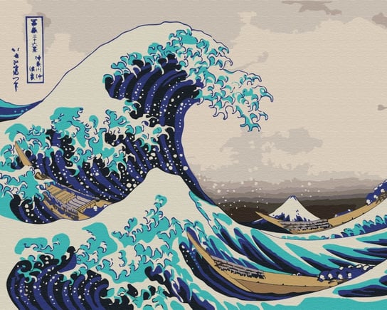 Malowanie po numerach Wielka Falaw Kanagawie Hokusai ArtiFly ArtiFly