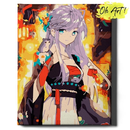 Malowanie Po Numerach z Ramą 40x50 cm Anime – Obraz do Malowania po numerach Dla Dzieci Oh Art! Oh Art!