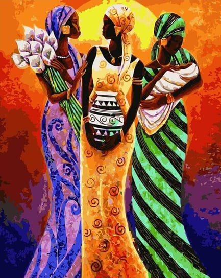 Malowanie po numerach zestaw ARTIMENTO 40x50 na blejtramie, Kolorowa Afryka Artimento