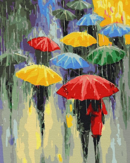 Malowanie po numerach zestaw ARTIMENTO 40x50 na blejtramie, Kolorowe parasole Artimento