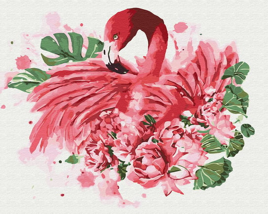 Malowanie po numerach zestaw ARTIMENTO 40x50 na blejtramie, Tropikalny flamingo Artimento