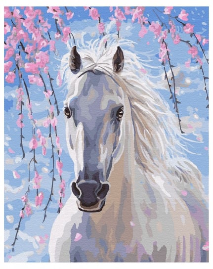 Malowanie Po Numerach Zestaw Biały Koń 40X50 Twoje Hobby