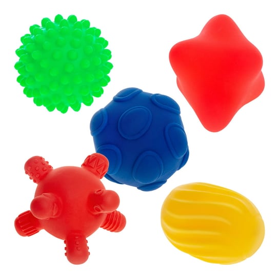 Małpiszon, piłeczki sensoryczne 5 szt kolorowe (jak sensorki) Tullo