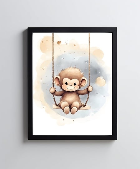 Małpka na huśtawce - 30x40 cm - Bez ramy Harmony Posters