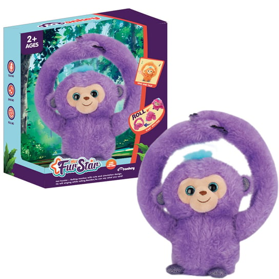 Małpka Pluszowa Turla Się Powtarza Zabawka Dla Dzieci Trifox
