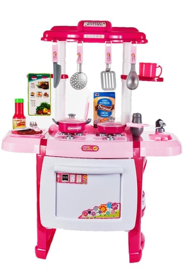 MalPlay, Kuchnia dla dzieci z piekarnikiem i zlewem, różowa MalPlay