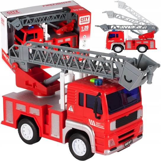 MalPlay, wóz strażacki straż pożarna światło dźwięk 1:20 MalPlay