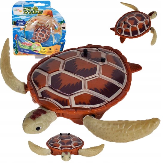 MalPlay, żółw pływający nano do kąpieli żółwik do akwarium MalPlay