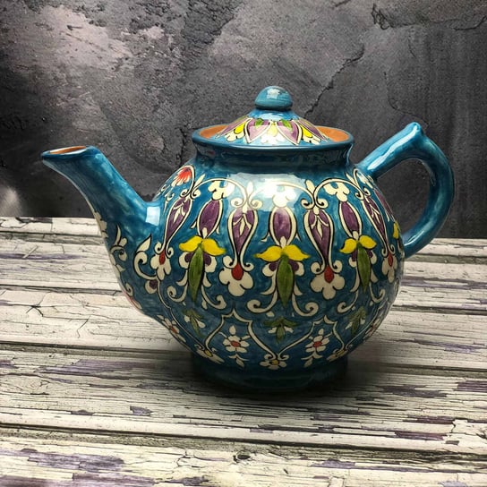 Mały czajnik ceramiczny ręcznie zdobiony „Kwitnąca polana” pojemność 1000ml Inny producent