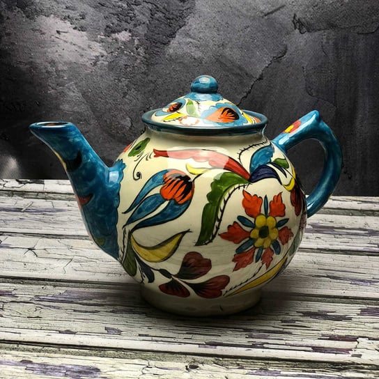 Mały czajnik ceramiczny ręcznie zdobiony „Polna łąka 1” pojemność 1000ml Inny producent