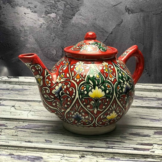 Mały czajnik ceramiczny ręcznie zdobiony „Spalona słońcem” pojemność 1000ml Inny producent