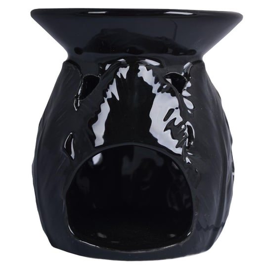 Mały, czarny kominek zapachowy z ceramiki Elega 10 cm Duwen
