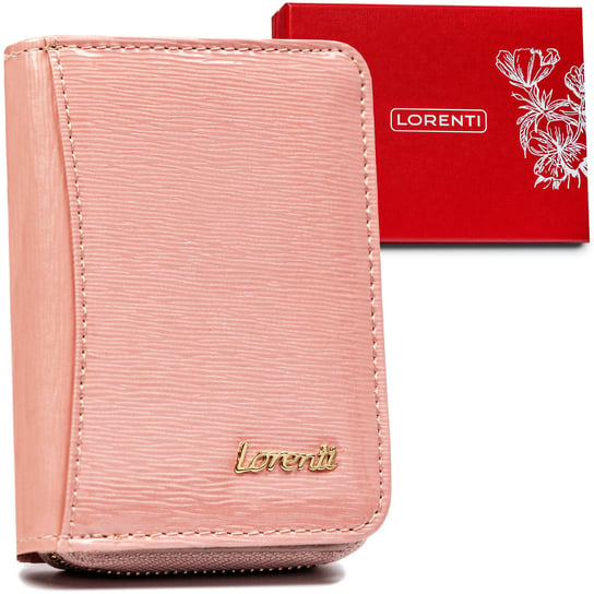 Mały, lakierowany portfel damski ze skóry naturalnej — Lorenti Lorenti