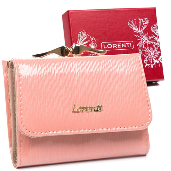 Mały portfel damski z lakierowanej skóry naturalnej — Lorenti Lorenti