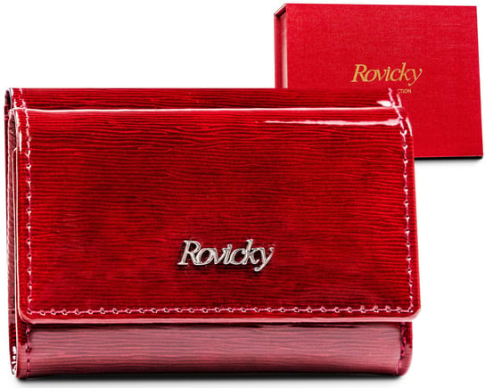 Mały portfel damski z lakierowanej skóry — Rovicky Rovicky