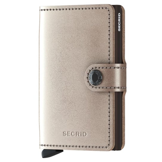 Mały portfel kieszonkowy Secrid Miniwallet - metallic champagne/brown SECRID