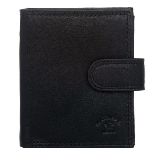 Mały Portfel Męski RFiD Skórzany Natural Brand Czarny Natural Brand