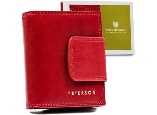 Mały, skórzany portfel damski w orientacji pionowej Peterson