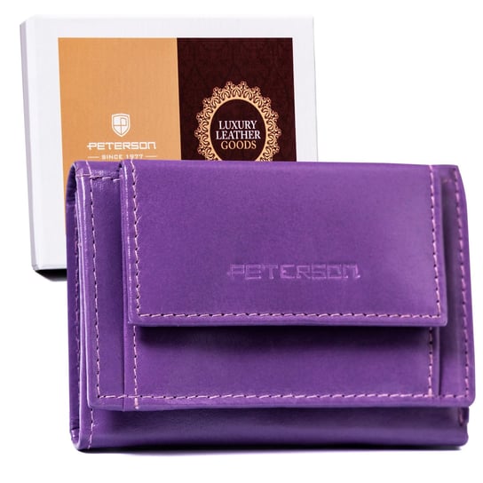 Mały, skórzany portfel damski z systemem RFID Protect — Peterson Peterson
