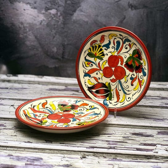 Mały talerz ceramiczny ręcznie malowany „Owocowa energia” o średnicy 15cm Inny producent