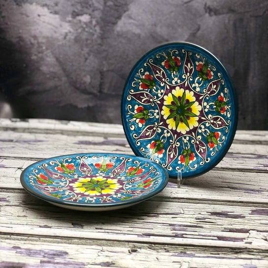 Mały talerz ceramiczny ręcznie zdobiony „Kwitnąca polana” o średnicy 15cm Inny producent