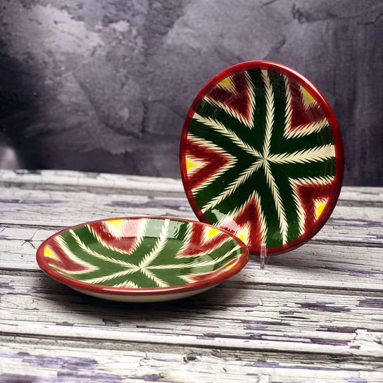 Mały talerz ceramiczny ręcznie zdobiony „Na rozstaju dróg” o średnicy 15cm Inny producent