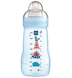 MAM, Baby Bottle, Butelka, 270 ml, 2m+, Niebieska MAM