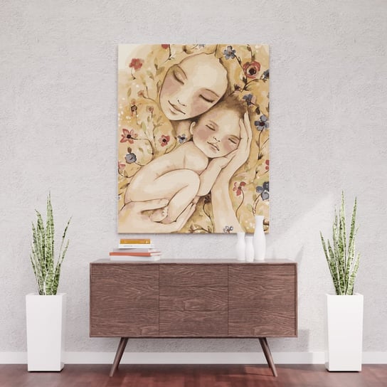 Mama z dzieckiem - Malowanie po numerach 50x40 cm ArtOnly