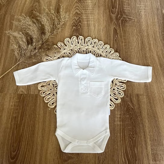 Mamatti Body POLO dziecięce długi rękaw białe 74 Mamatti