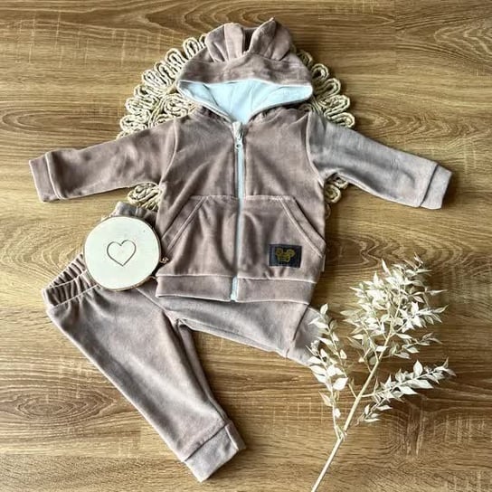 Mamatti Dres dziecięcy Velvet brązowy 86 Mamatti