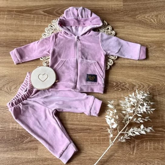 Mamatti Dres dziecięcy Velvet różowy 86 Mamatti