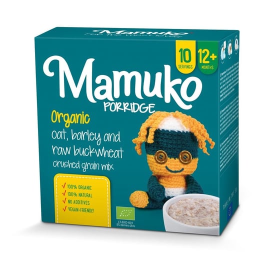 Mamuko, Organiczna kaszka gniecione ziarno, 12m+ Mamuko