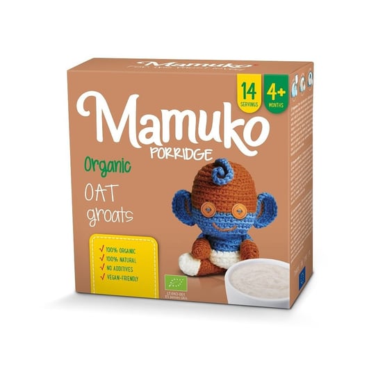 Mamuko, Organiczna kaszka owsiana, 4m+ Mamuko