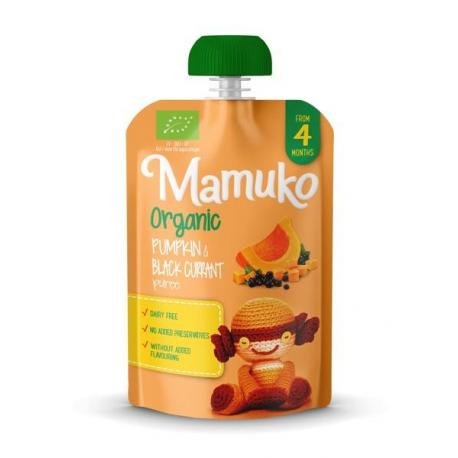 Mamuko, Puree owocowo-warzywne, Dynia i czarna porzeczka, 100 g Mamuko
