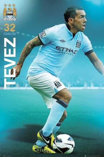Manchester City Tevez 12/13 - plakat 61x91,5 cm Manchester City