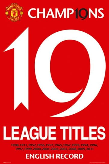 Manchester United 19 Titles - plakat 61x91,5 cm Manchester United