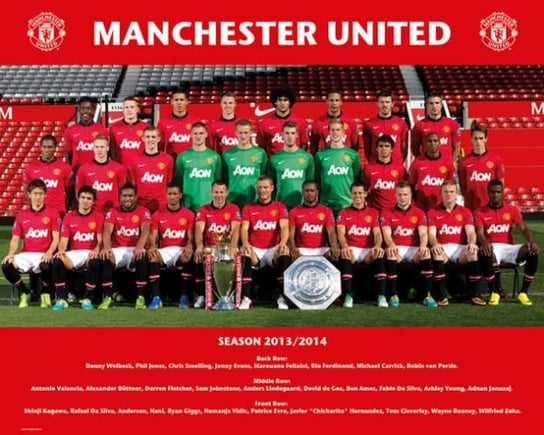 Manchester United zdjęcie drużynowe 13/14 - plakat 50x40 cm Manchester United