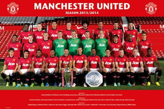 Manchester United zdjęcie drużynowe 13/14 - plakat 91,5x61 cm Manchester United