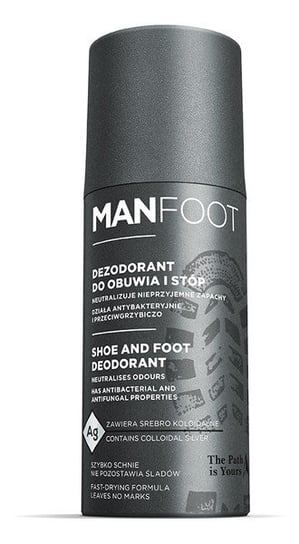 ManFoot, dezodorant antybakteryjny z cząsteczkami srebra, 150 ml ManFoot
