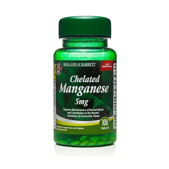 Mangan Chelat HOLLAND&BARRETT, 5 mg, 100 tabletek Holland & Barrett