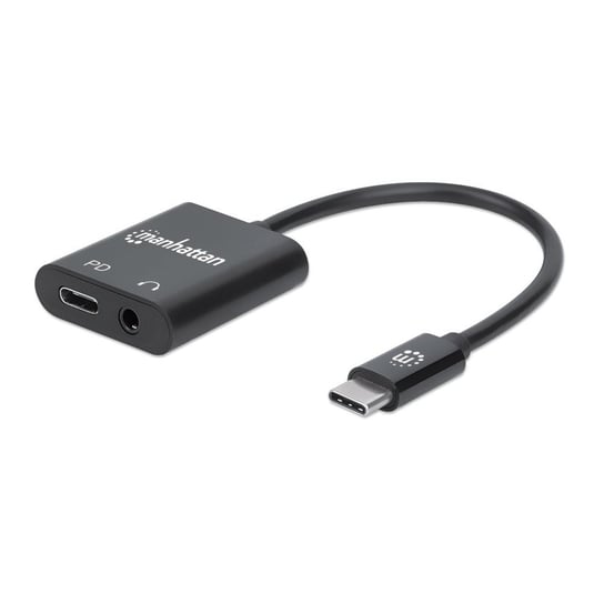 Manhattan Adapter słuchawkowy USB-C / Jack 3.5mm z USB-C PD Manhattan